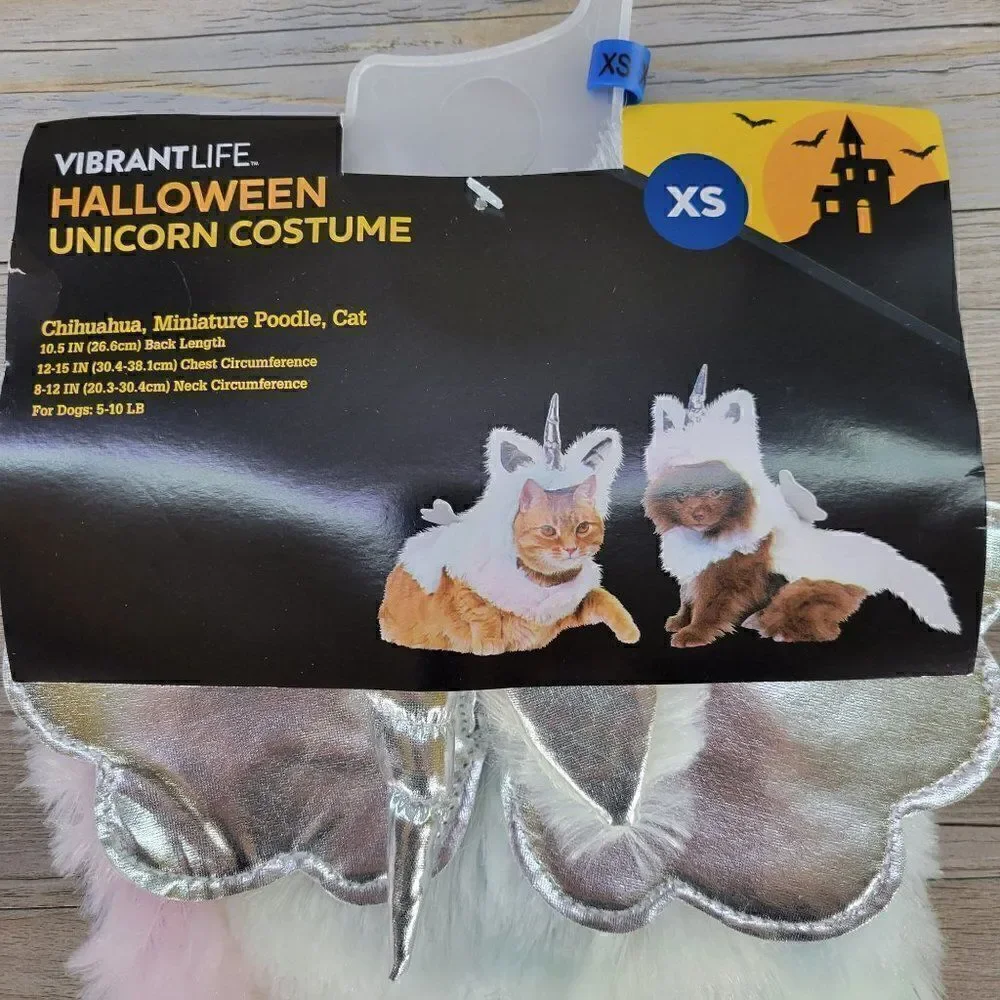 Vibrant Life Unicorn Dog Costume Sz XS